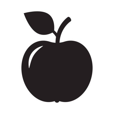 Elma ikonu. Web sitesi ve uygulama tasarımı için Apple işaret sembolü.