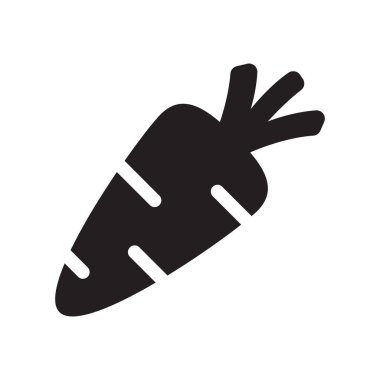 Havuç ikonu. Sebze burcu. Diyet beslenme vektörü sembolü.