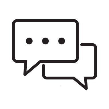 Konuşma balonu ikonu. Sohbet ikonu. Diyalog balonu işareti. Açıklama simgesi.