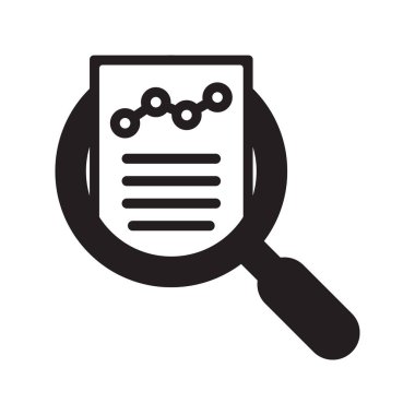 Denetim ve veri analiz simgesi. Mali değerlendirme simgesi.