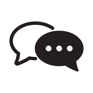 Sohbet ikonu. Konuşma balonu konuşma ikonu. Diyalog balonu simgesi.