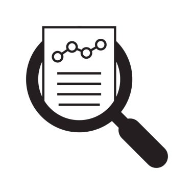 Denetim ve veri analiz simgesi. Mali değerlendirme simgesi.