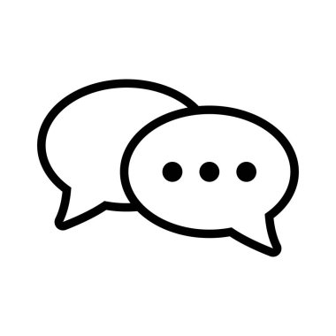 Sohbet ikonu. Konuşma balonu konuşma ikonu. Diyalog balonu simgesi.