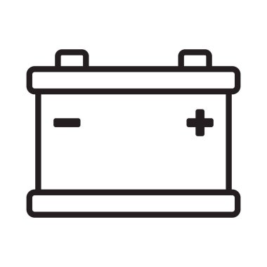 Araba aküsü ikonu. Araba akümülatörü simgesi. Otomatik pil simgesi.