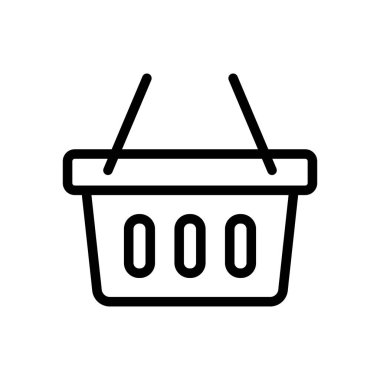 Alışveriş sepeti simgesi - vektör çizgisi simgesi.
