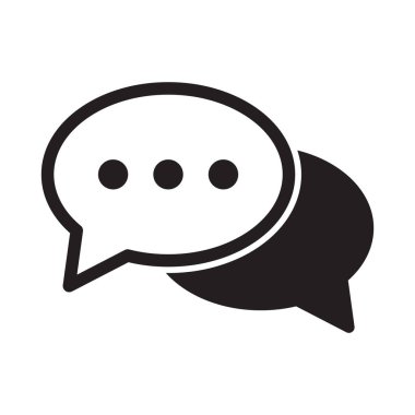 Sohbet ikonu. Konuşma balonu konuşma ikonu. Diyalog balonu simgesi.