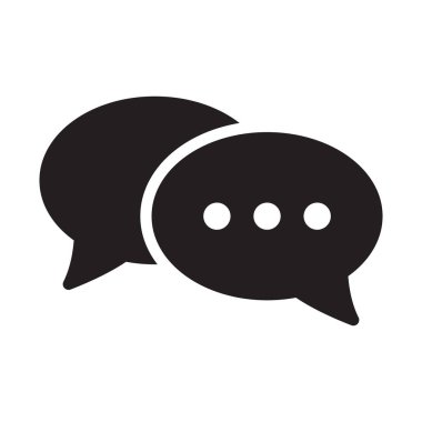 Sohbet ikonu. Konuşma balonu konuşma ikonu. Diyalog balonu simgesi.