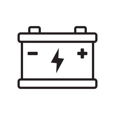 Araba aküsü ikonu. Araba akümülatörü simgesi. Otomatik pil simgesi.