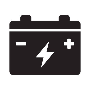 Araba aküsü ikonu. Araba akümülatörü simgesi. Otomatik pil simgesi.