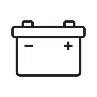 Araba aküsü ikonu. Araba akümülatörü simgesi. Otomatik pil simgeleri.