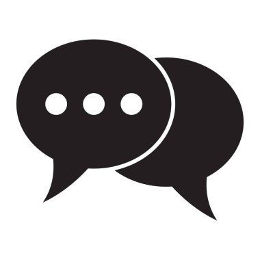 Sohbet ikonu. Konuşma balonu ikonu. Diyalog balonu simgesi.