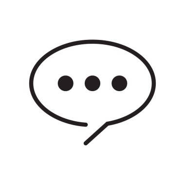 Sohbet ikonu. Konuşma balonu ikonu. Diyalog balonu simgesi.