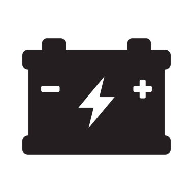 Araba aküsü ikonu. Araba akümülatörü simgesi. Otomatik pil simgeleri.