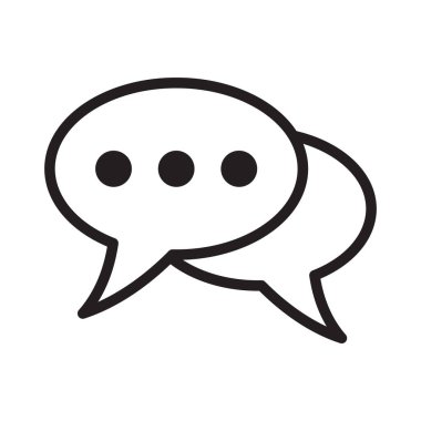 Sohbet ikonu. Konuşma balonu ikonu. Diyalog balonu simgesi.