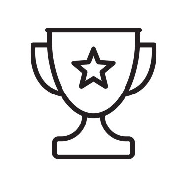 Kupa ikonu. Kupa, galibiyet kupası, zafer kupası ikonu. Web ve mobil için ödül sembolü işareti.