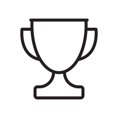 Kupa ikonu. Kupa, galibiyet kupası, zafer kupası ikonu. Web ve mobil için ödül sembolü işareti.