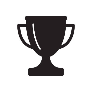 Kupa ikonu. Kupa, galibiyet kupası, zafer kupası ikonu. Web ve mobil için ödül sembolü işareti.