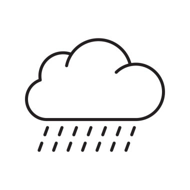 Yağmur ikonu. Bulut yağmur sembolü.