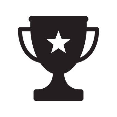 Kupa ikonu. Kupa, galibiyet kupası, zafer kupası ikonu. Web ve mobil için ödül sembolü işareti.