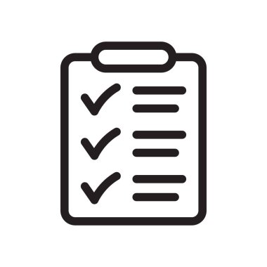 Arkaplanda pano simgesi izole edildi. Web sitesi ve uygulama tasarımı için işaretleme listesi işareti.