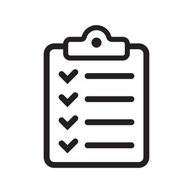 Arkaplanda pano simgesi izole edildi. Web sitesi ve uygulama tasarımı için işaretleme listesi işareti.