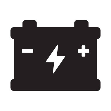 Araba aküsü ikonu. Araba akümülatörü simgesi. Otomatik pil simgeleri.