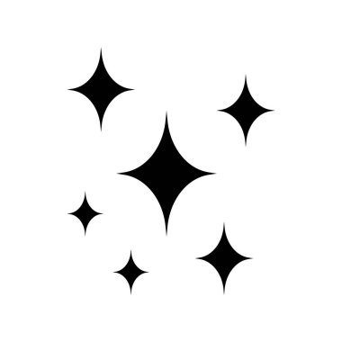 Simgeyi parlat. Parıldayan yıldız ikonu. Temiz yıldız simgesi.