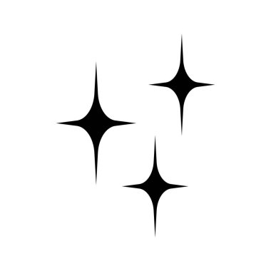 Simgeyi parlat. Parıldayan yıldız ikonu. Temiz yıldız simgesi.