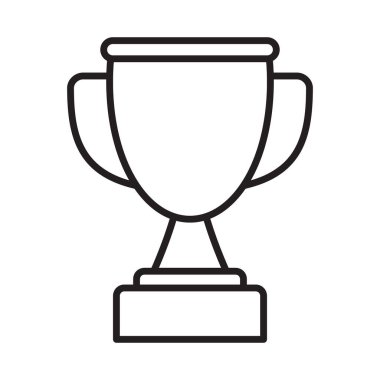 Kupa ikonu. Kupa, galibiyet kupası, zafer kupası ikonu. Web ve mobil için ödül sembolü işareti.