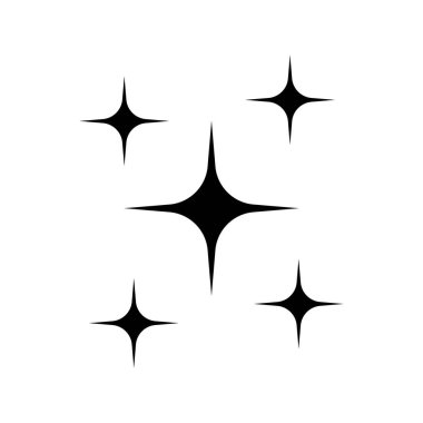 Simgeyi parlat. Parıldayan yıldız ikonu. Temiz yıldız simgesi.