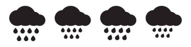 Yağmur ikonu. Bulut yağmur simgesi.