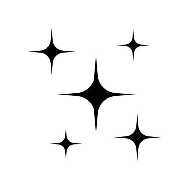 Simgeyi parlat. Parıldayan yıldız ikonu. Temiz yıldız simgesi.