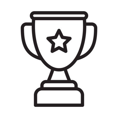 Kupa ikonu. Kupa, galibiyet kupası, zafer kupası ikonu. Web ve mobil için ödül sembolü işareti.