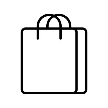 Alışveriş poşeti ikonu. Kağıt torba simgesi.