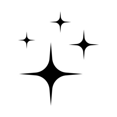 Simgeyi parlat. Parıldayan yıldız ikonu. Temiz yıldız simgesi.