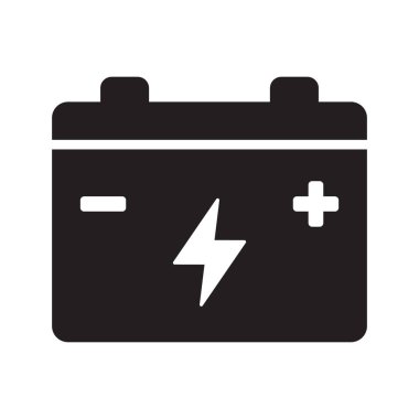 Araba aküsü ikonu. Araba akümülatörü simgesi. Otomatik pil simgeleri.