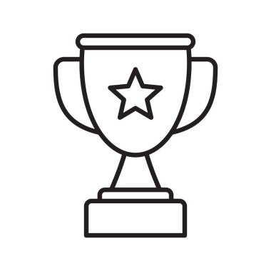 Kupa ikonu. Kupa, galibiyet kupası, zafer kupası ikonu. Web ve mobil için ödül sembolü işareti.