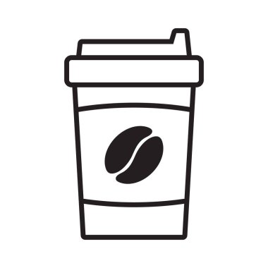 Kağıt kahve bardağı ikonu. Kahve fincanı simgesi.