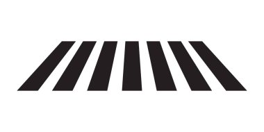 Yaya geçidi ikonu. Zebra çapraz simgesi.