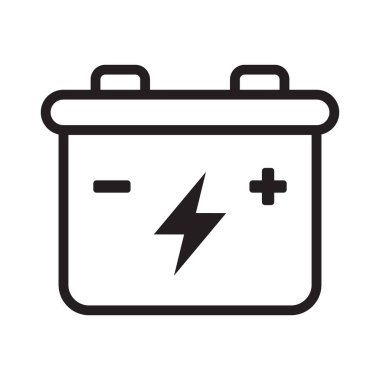 Araba aküsü ikonu. Araba akümülatörü simgesi. Otomatik pil sembolü.