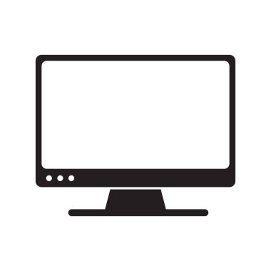 Bilgisayar monitör simgesini. Düz Pc simgesi.