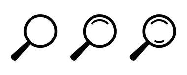 Büyüteç simgesi, büyüteç ya da silindir işareti. Web arama simgesi.