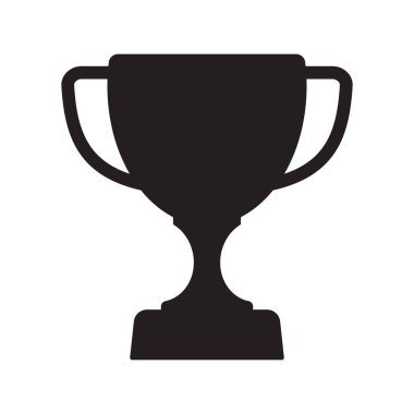 Kupa ikonu, kupa birincisi, zafer kupası ikonu. Web ve mobil için ödül sembolü işareti.