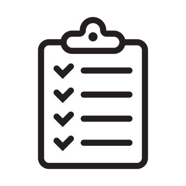 Pano simgesi. Web sitesi ve uygulama tasarımı için işaretleme listesi işareti.