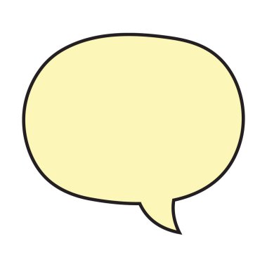 Çizgi roman tarzında çizgi film konuşma balonu.