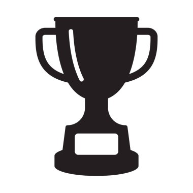 Kupa ikonu, kupa birincisi, zafer kupası ikonu. Web ve mobil için ödül sembolü işareti.