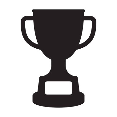 Kupa ikonu, kupa birincisi, zafer kupası ikonu. Web ve mobil için ödül sembolü işareti.