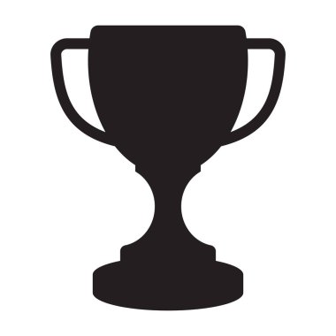 Kupa ikonu, kupa birincisi, zafer kupası ikonu. Web ve mobil için ödül sembolü işareti.