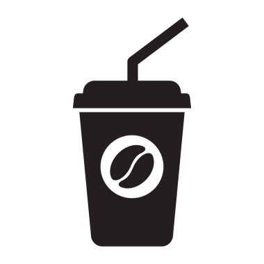 Kağıt kahve bardağı ikonu. Kahve fincanı simgesi.