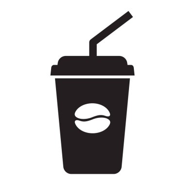 Kağıt kahve bardağı ikonu. Kahve fincanı simgesi.